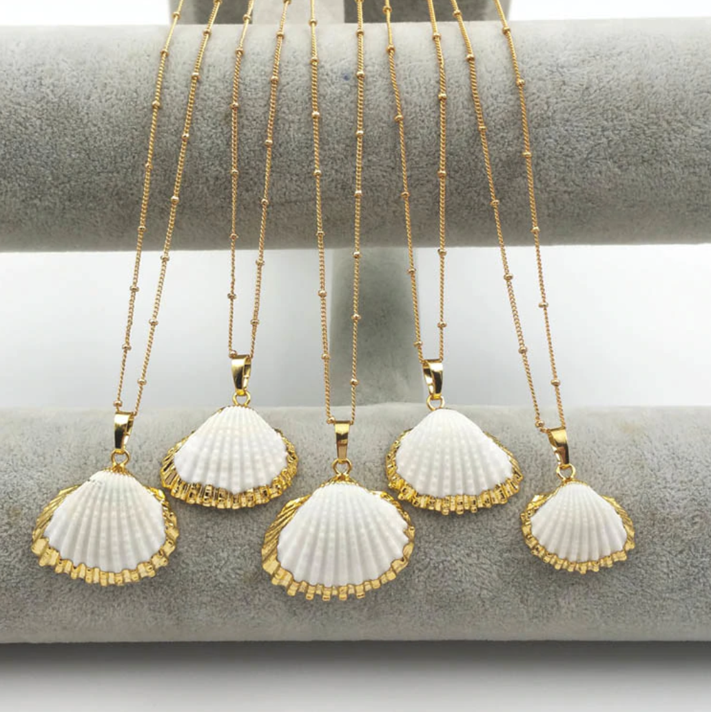 Gold Dipped Scallop Shells