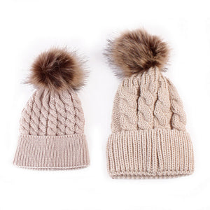Matching PomPom Hat for kids and adults fashion