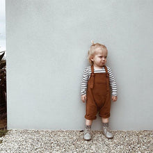 Load image into Gallery viewer, Toddler Overalls for kids zara fashion brown