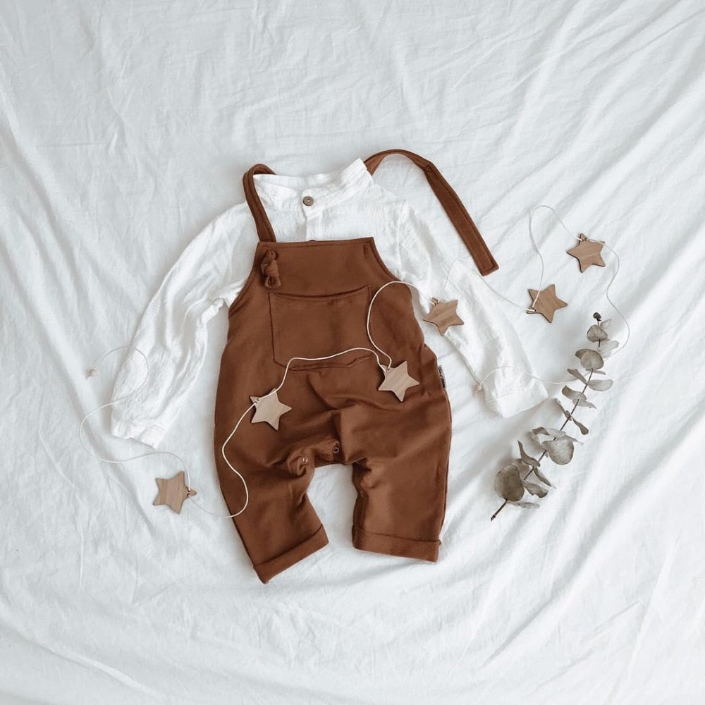 Toddler Overalls for kids zara fashion brown