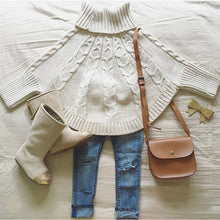 Load image into Gallery viewer, Turtleneck Poncho for kids zara fashion