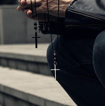 Load image into Gallery viewer, cross necklace pendant leather mens fashion asos