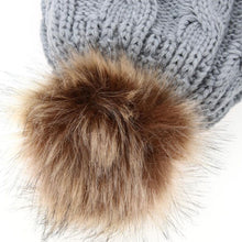 Load image into Gallery viewer, Matching PomPom Hat for kids and adults fashion