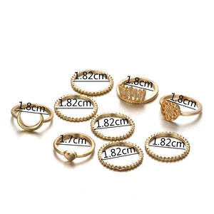 Crown Crystal Ring Set
