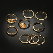 Load image into Gallery viewer, Crown Crystal Ring Set
