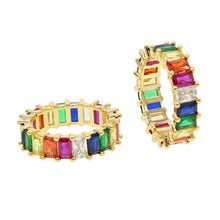 Load image into Gallery viewer, Rainbow Cubic Zirconia RIngs
