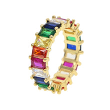 Load image into Gallery viewer, Rainbow Cubic Zirconia RIngs