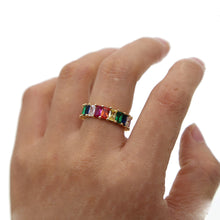 Load image into Gallery viewer, Rainbow Cubic Zirconia RIngs