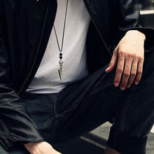 Load image into Gallery viewer, arrow necklace pendant leather mens fashion boohoo man