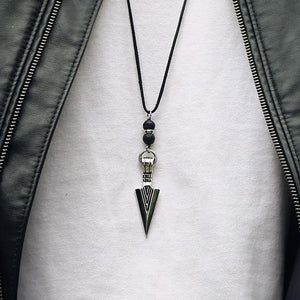 arrow necklace pendant leather mens fashion boohoo man