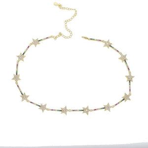Rainbow Star Choker