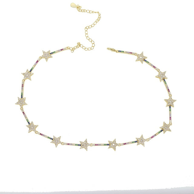 Rainbow Star Choker