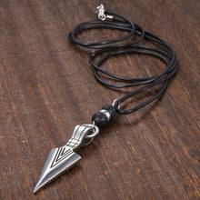 Load image into Gallery viewer, arrow necklace pendant leather mens fashion boohoo man