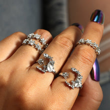 Load image into Gallery viewer, Crystal Moon Ring Set
