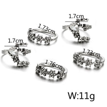 Load image into Gallery viewer, Crystal Moon Ring Set