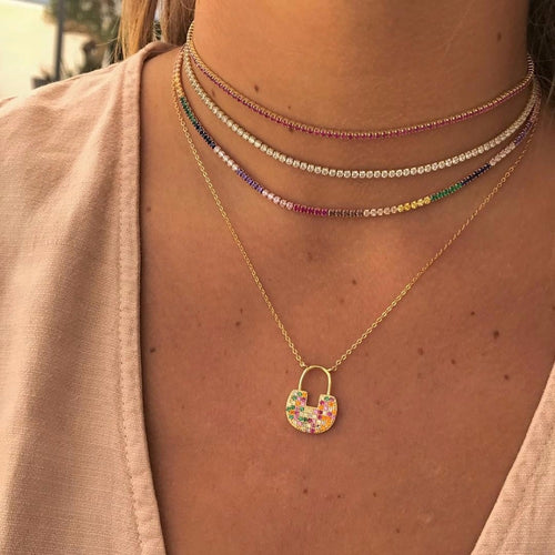 Rainbow Tennis Choker