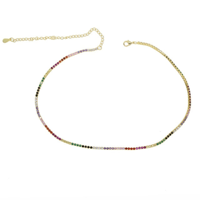 Rainbow Tennis Choker